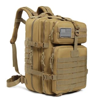 Coyote Tan Tactical Backpack — Military MOLLE Daypack
