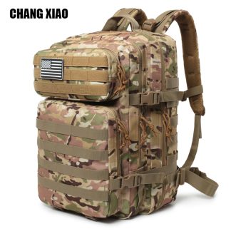 Woodland Camo Tactical Backpack — Military MOLLE Daypack